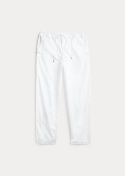 Pantalones Chinos Polo Ralph Lauren Hombre Blancos - Stretch Relaxed Fit - AQUWY5481